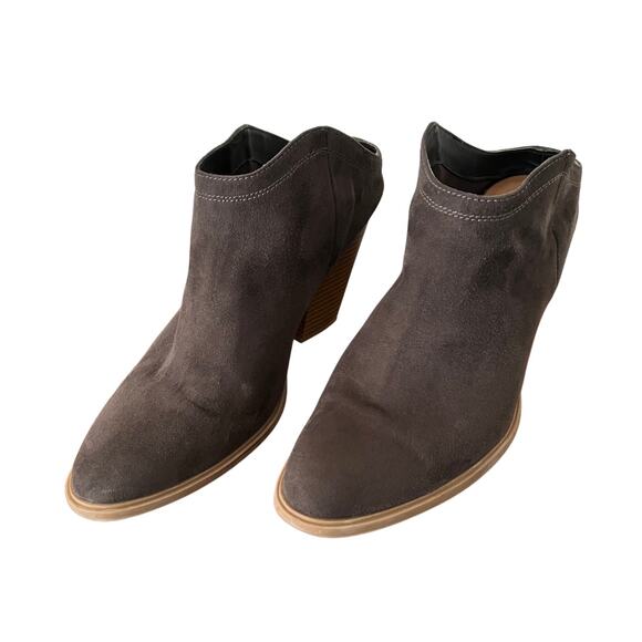 DV by Dolce Vita Gray Suede Lori Mule High Heeled Clogs Size 10 - Picture 5 of 7